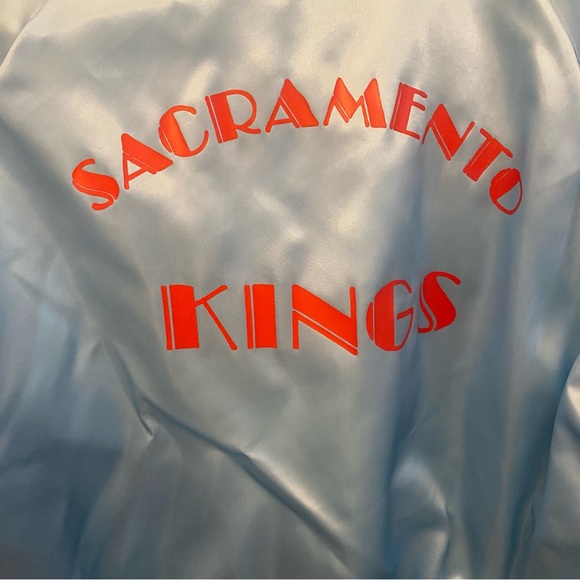 Vintage Sacramento Kings Satin Jacket SZ Large NBA Y2K - Picture 4 of 4